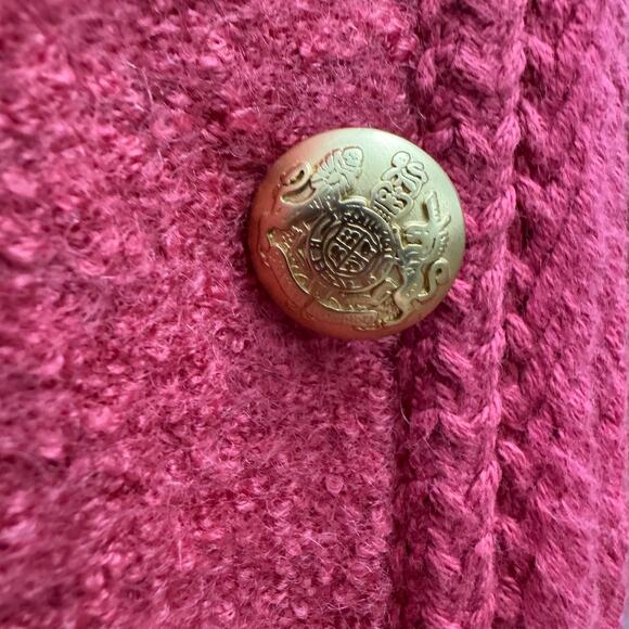 Talbots Berkshire Wool Blend Long Sleeve Gold Buttons Jacket Pink Size 20W - Picture 5 of 9